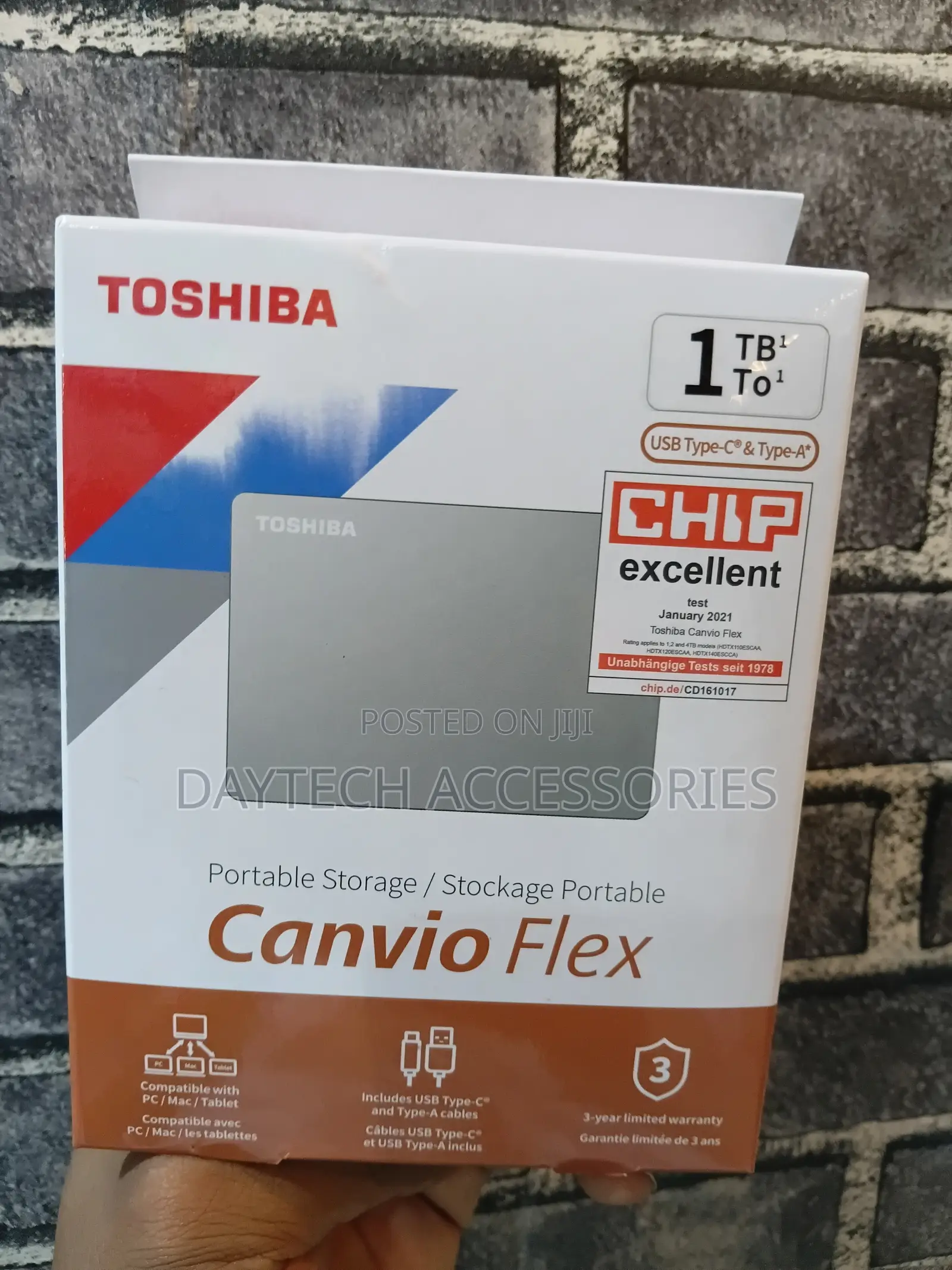Toshiba Canvio Flex 1tb Usb 3.2 Gen 1 External Portable Hard Drive.