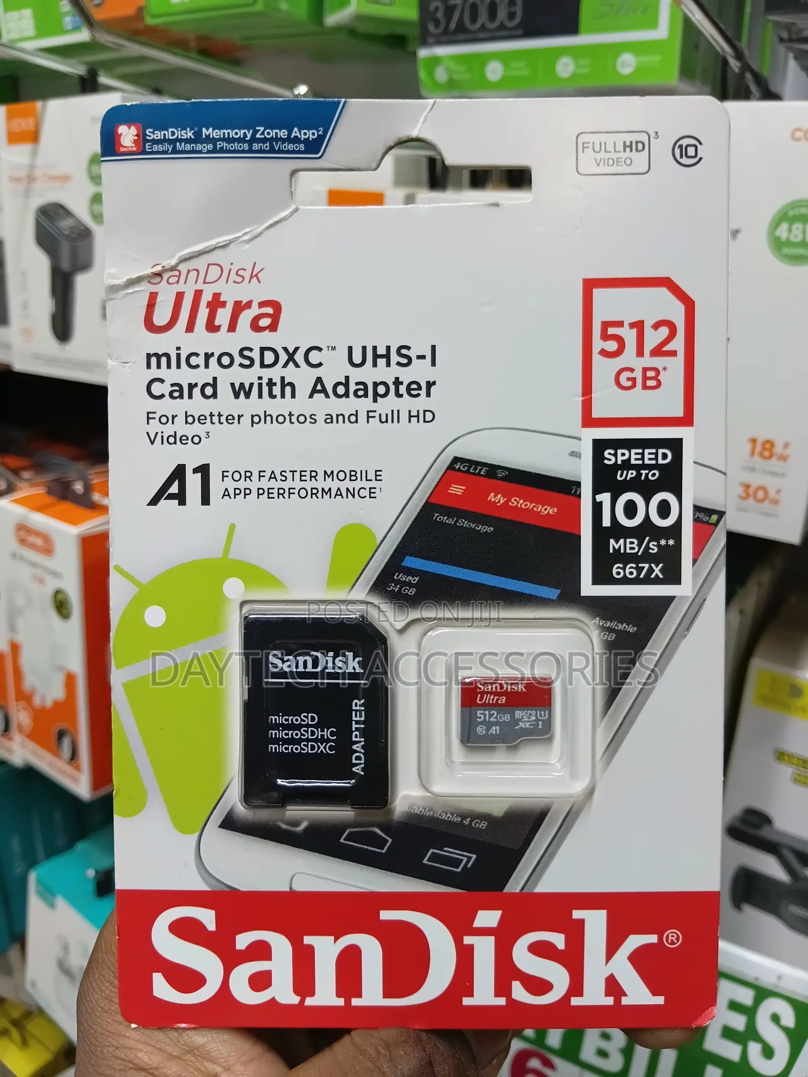 Sandisk Ultra 512gb Micro SDXC C10 Uhs-I Memory Card - 100mb/S