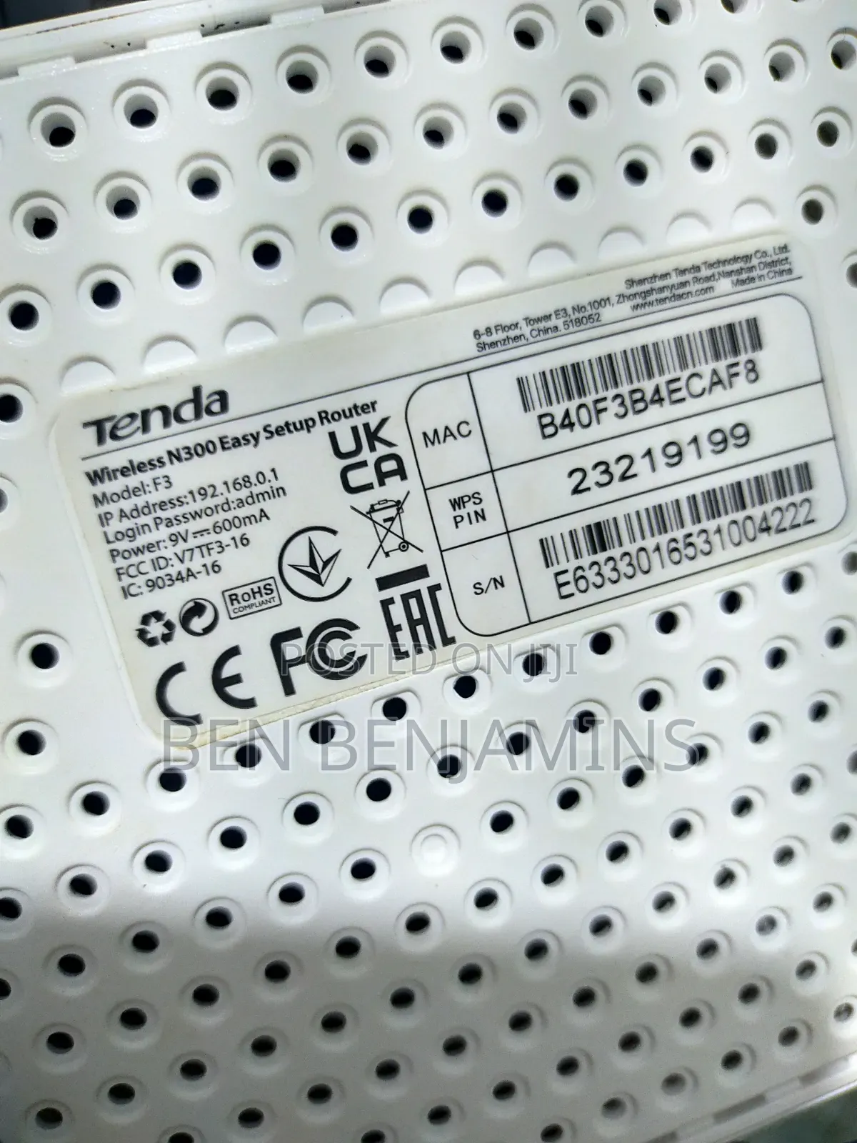 Tenda Wifi Router