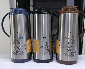 Floral Design Steel Vacuum Flask Set
