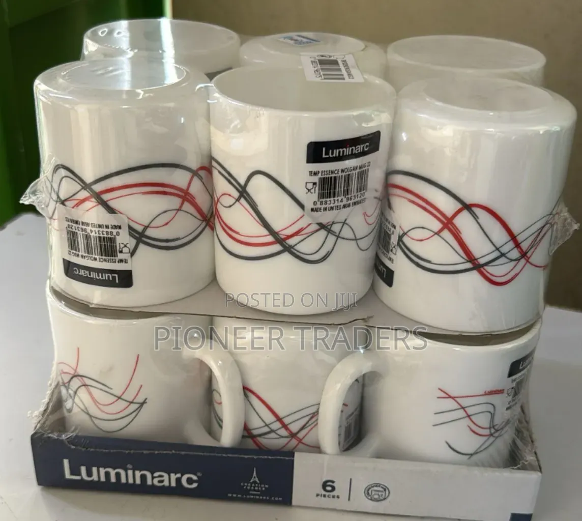 Set of 6 Luminarc Wolgan Red Cups