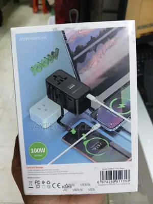 The Vidvie Ta4408 Is a 100w Universal Global Travel Adapter.
