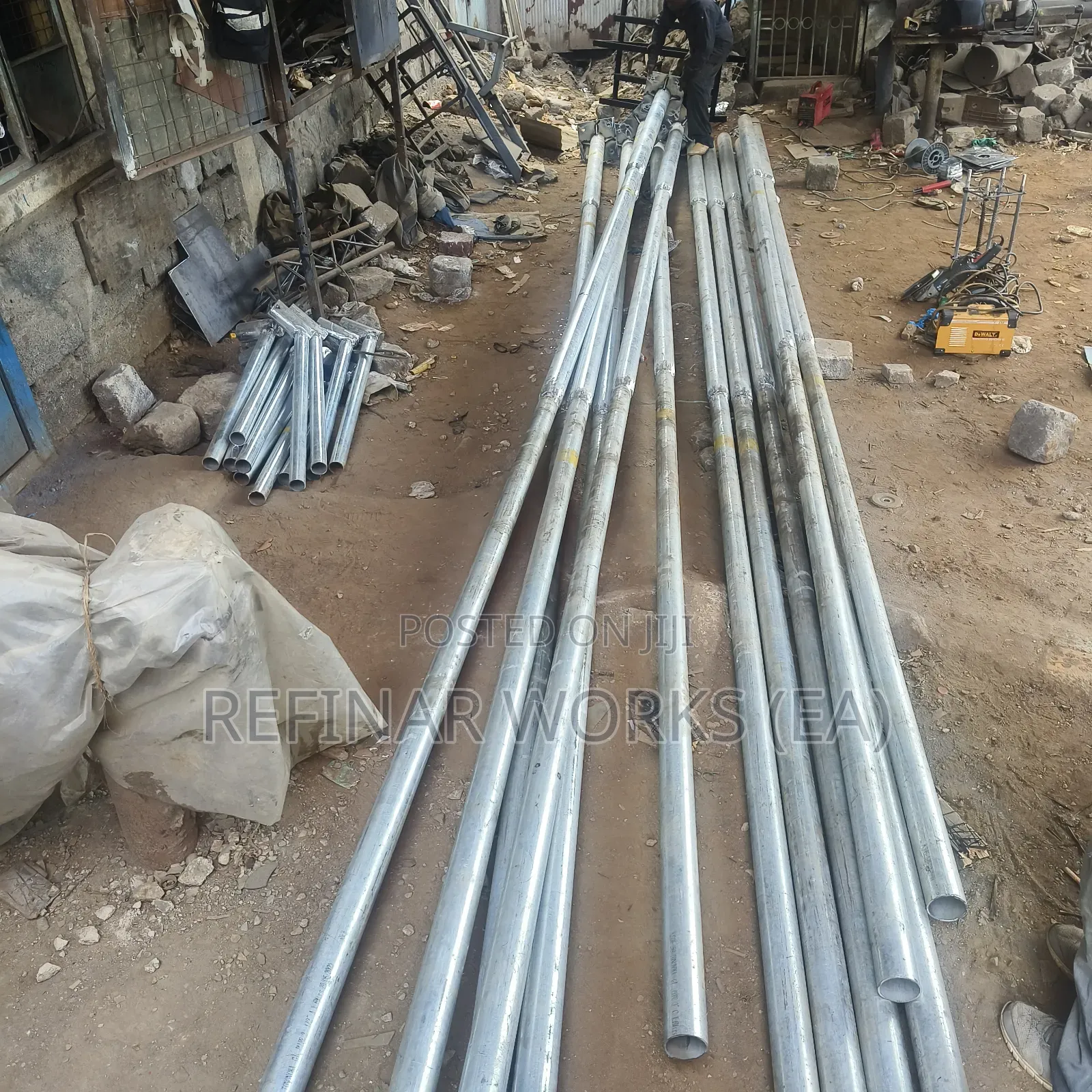 Galvanized Mild Steel Road and Street Light Poles Made on Order