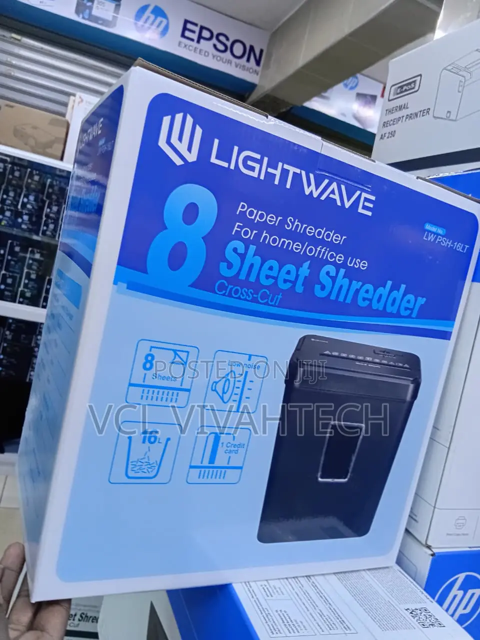 Lightwave Paper Shredder 8 Sheets Cross Cut PSH-16lt