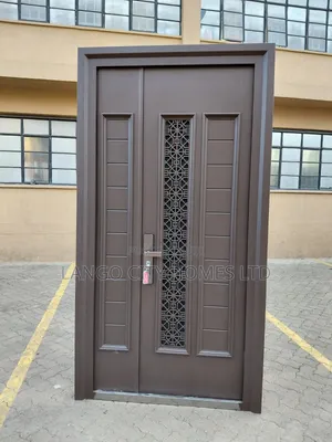 Premium Steel Security Door - Coffee Brown