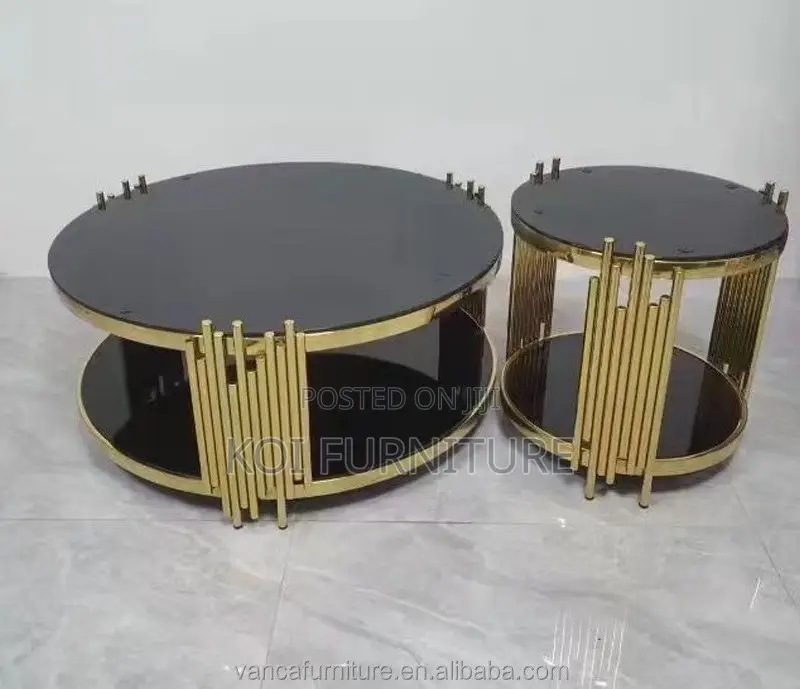 Coffee Table; Modern Nordic Silver Coffee Table