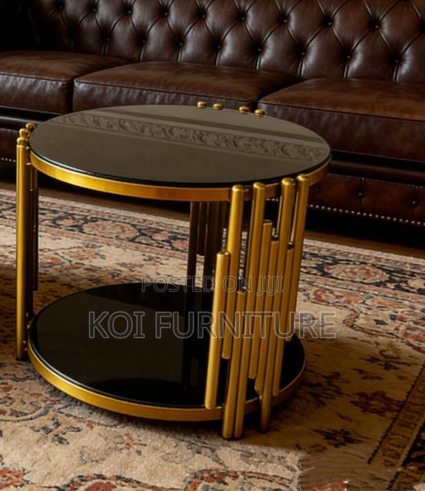 Coffee Table; Modern Nordic Silver Coffee Table - thumbnail 6