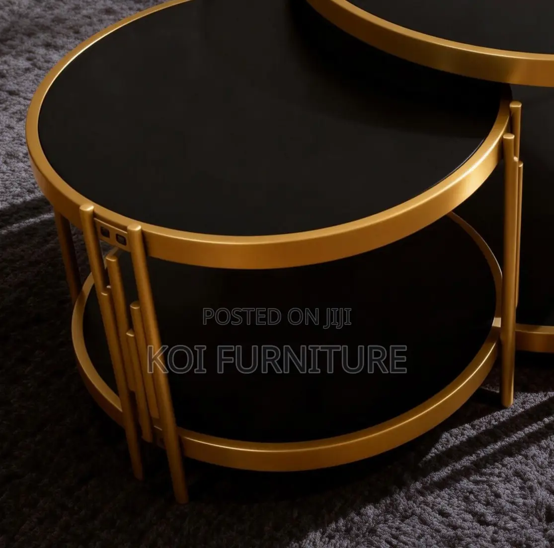 Coffee Table; Modern Nordic Silver Coffee Table