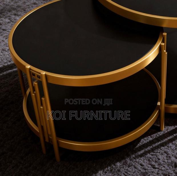 Coffee Table; Modern Nordic Silver Coffee Table - thumbnail 8