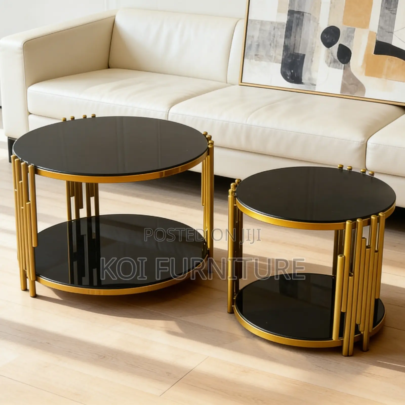 Coffee Table; Modern Nordic Silver Coffee Table