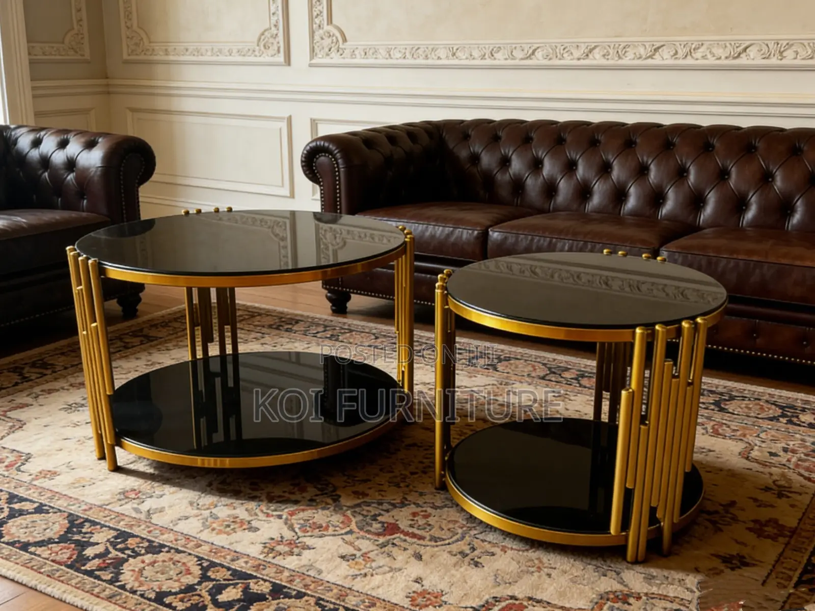 Coffee Table; Modern Nordic Silver Coffee Table