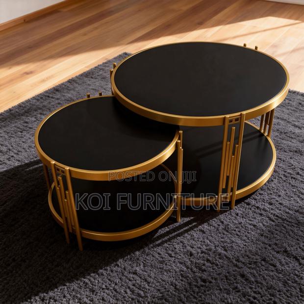 Coffee Table; Modern Nordic Silver Coffee Table - thumbnail 14