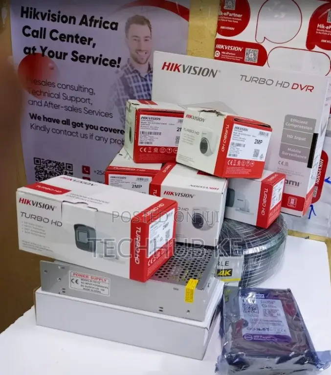 4 Channel CCTV Camera Set Up Package- Hikvision CCTV Security Camera