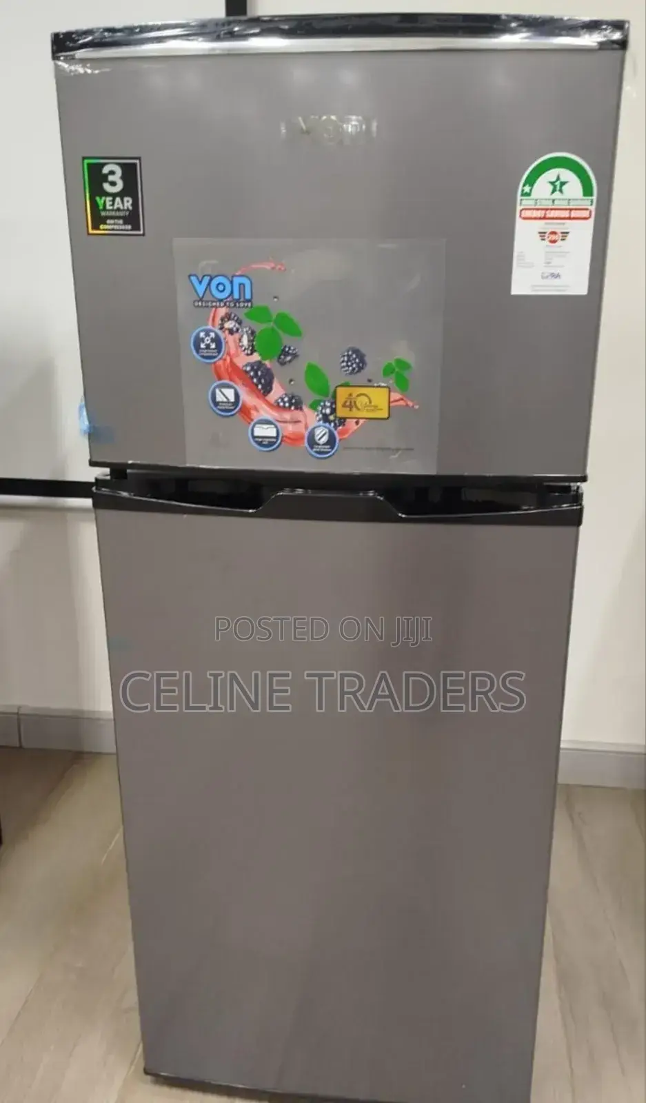 Von 175l Double Door Refrigerator