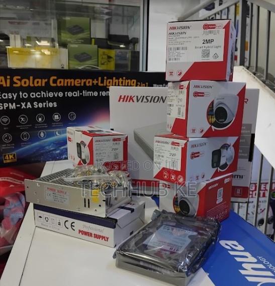 Hikvision CCTV Camera 4 Channel Full Kit Colored Camera +Audio