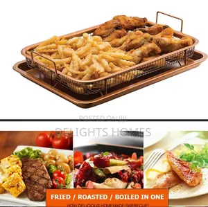 Heat Resistant Stainless Steel French Fries Basket + Tray_alp