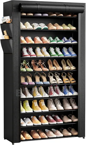 10 Layers Free Standing Shoe Rack Organizer With Cover