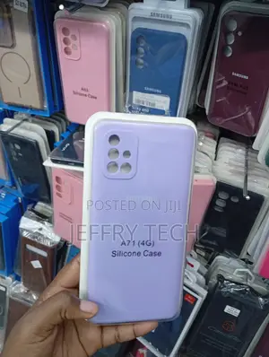 Samsung Galaxy A71 Official Purple Liquid Silicone Cover
