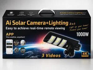 *Solar Camera +Lighting* *With 4g Sim Card and Triple Lens*