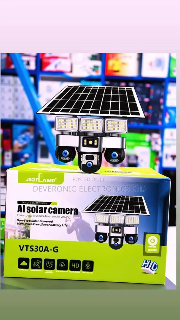*Solar Camera With 4g Sim Card and Triple Lens*