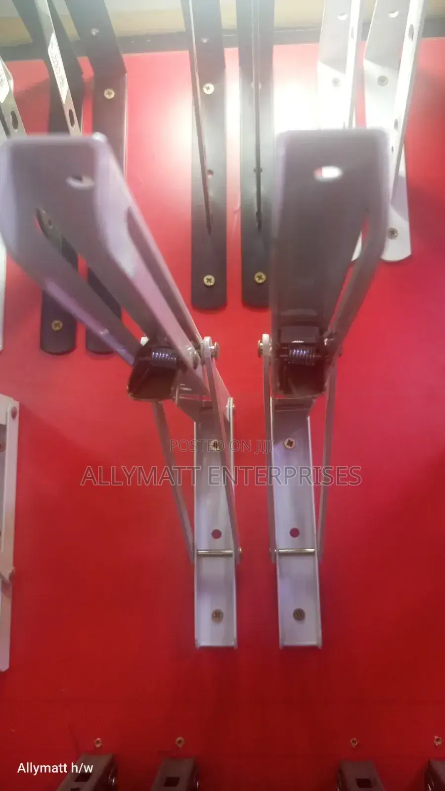 White Foldable Shelvesbrackets Pair