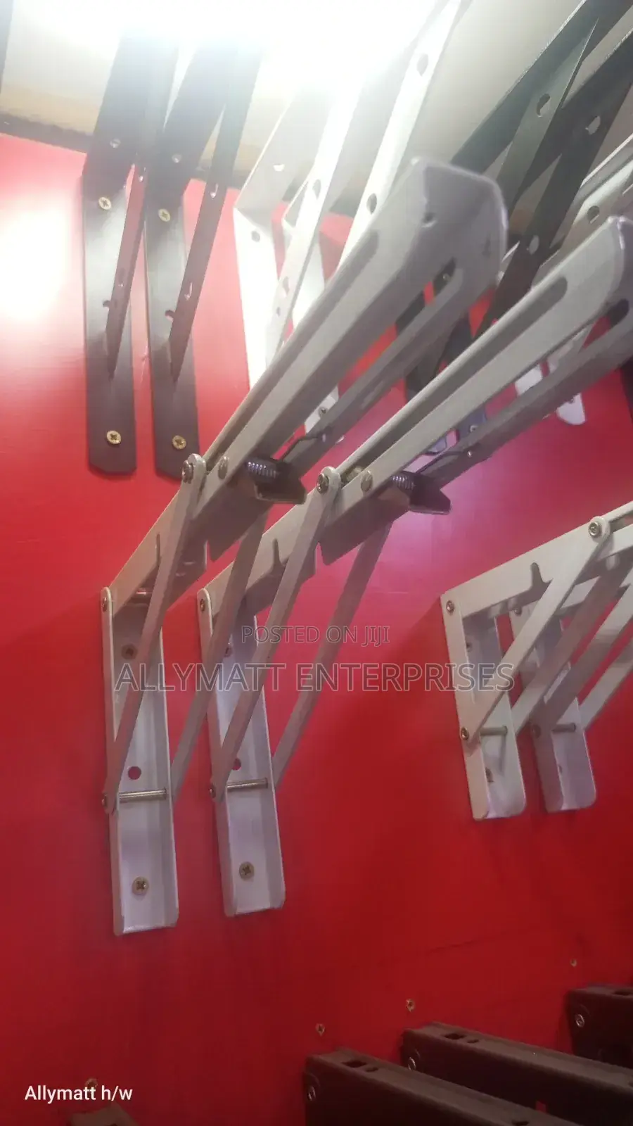 White Foldable Shelvesbrackets Pair