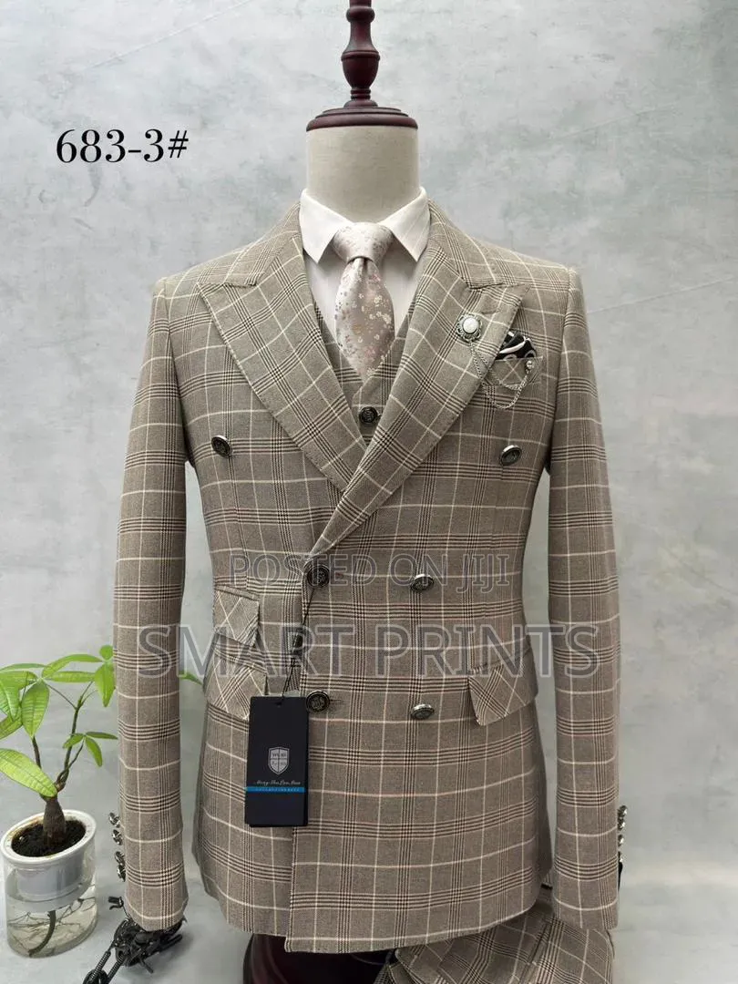  Command Attention With Our Elegant Double-Breasted Suits.