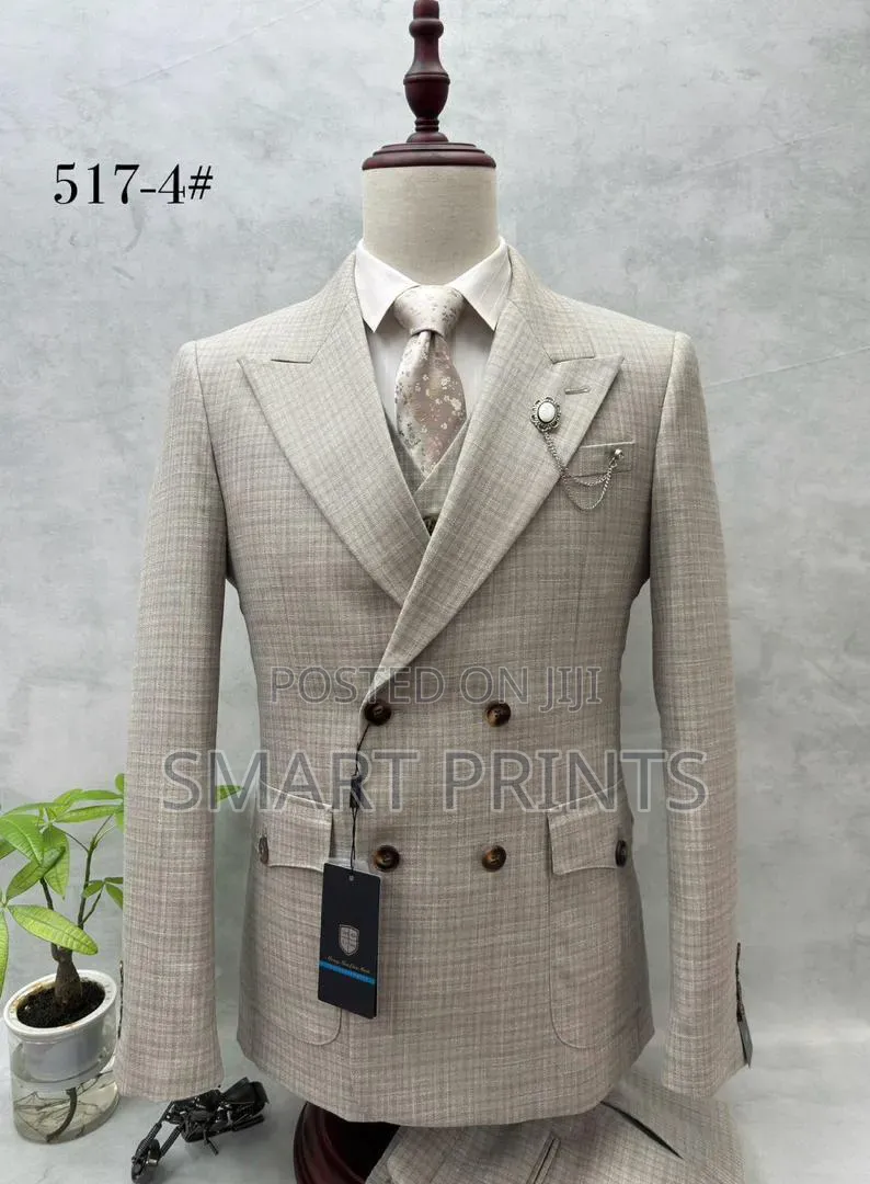  Command Attention With Our Elegant Double-Breasted Suits.