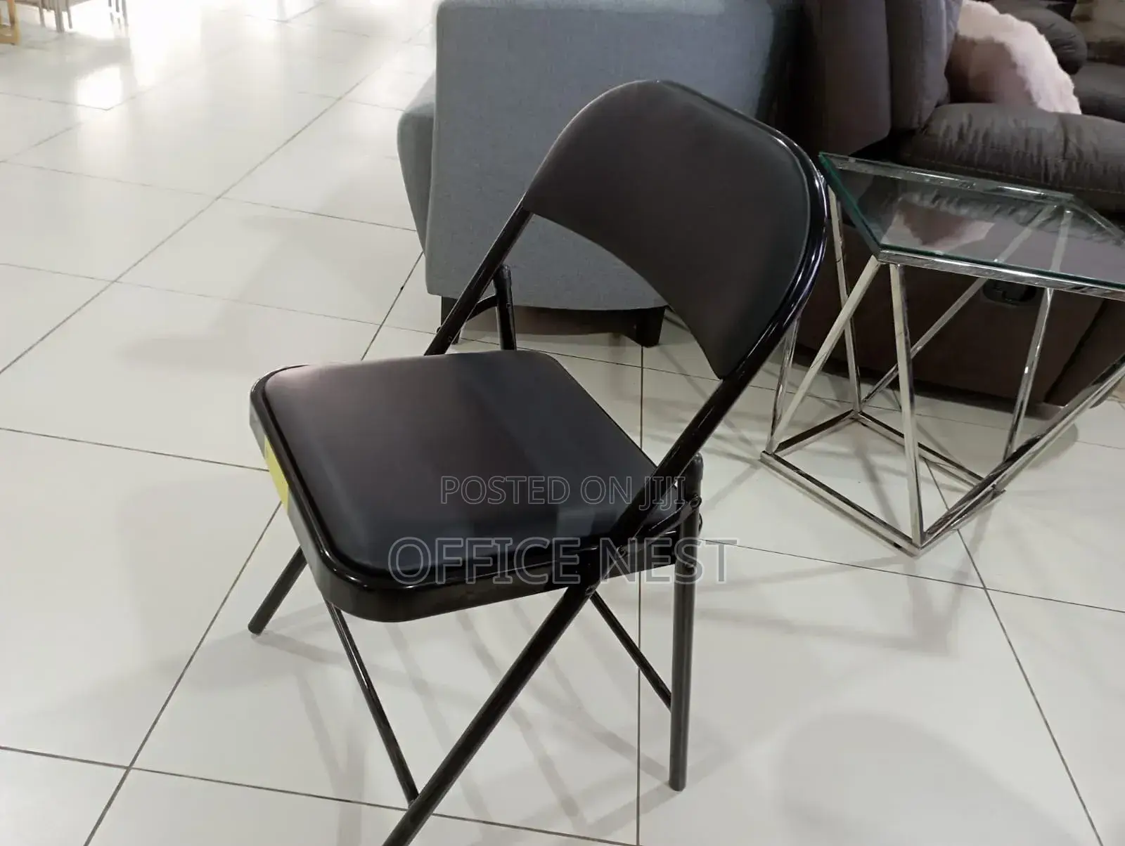 Armless Foldable Leather Chair