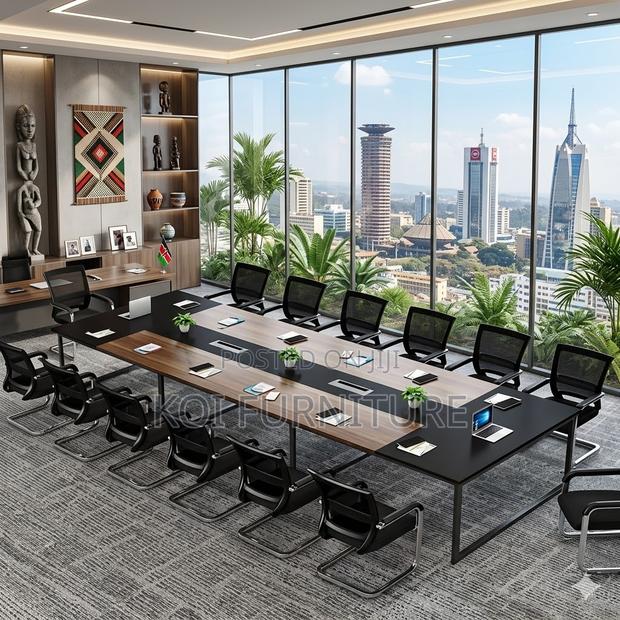 Boadroom Table; 2.4 Meters Executive Boadroom Meeting Table - thumbnail 3