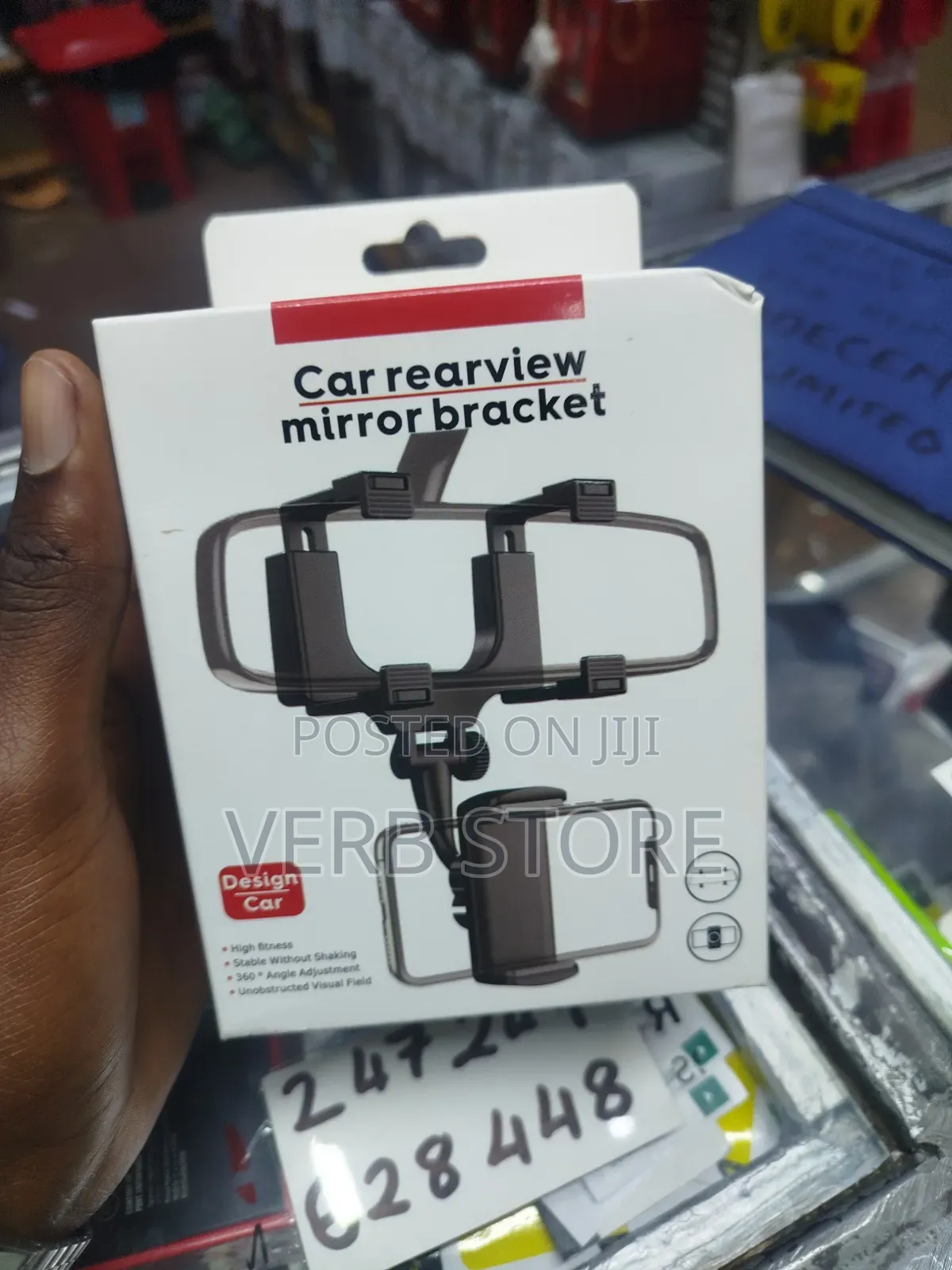 Car Rear View Mirror Phone Holder