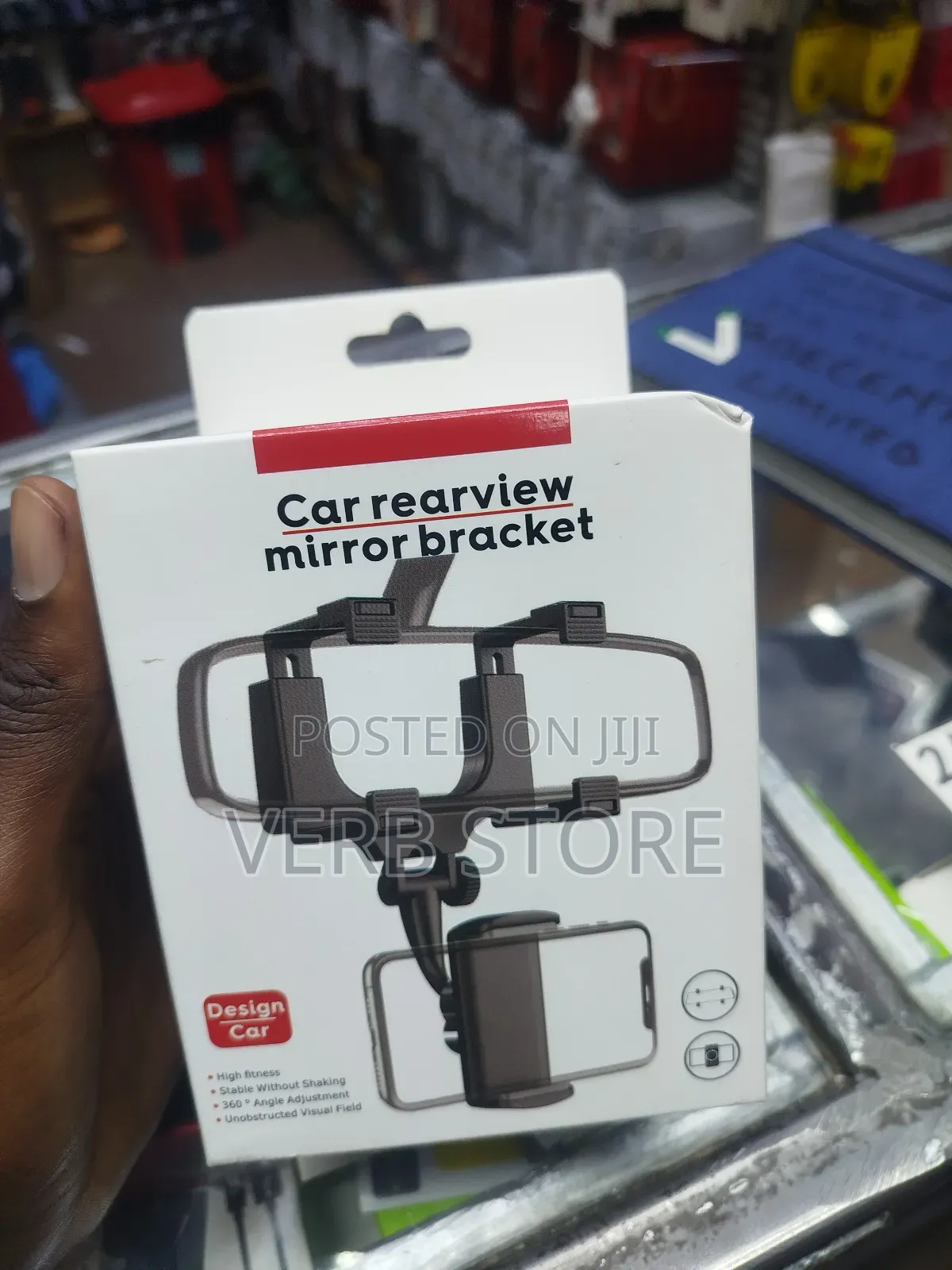 Car Rear View Mirror Phone Holder