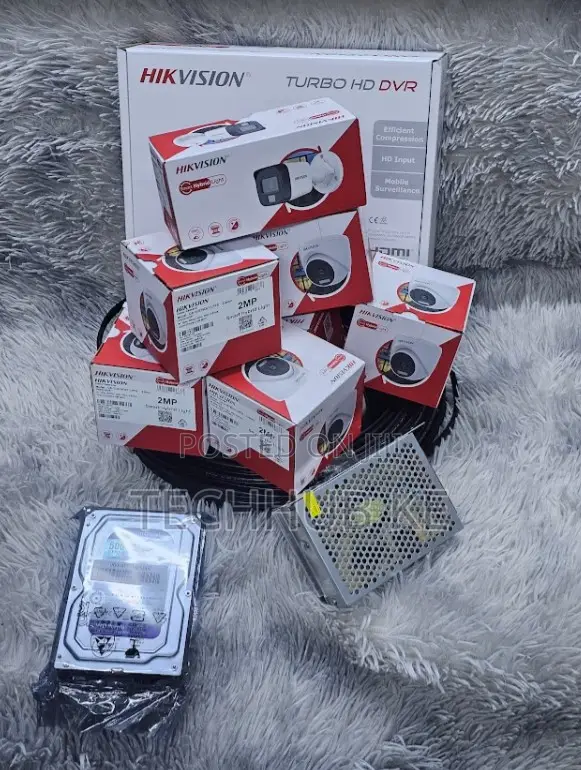 Hikvision 4-Camera 1080p Full Hd Smart Hybrid Light CCTV Kit