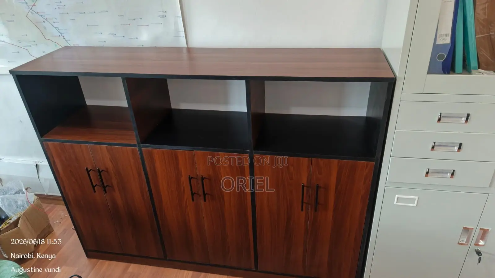 Office Credenza : 6-Door Office Filing Storage Credenza