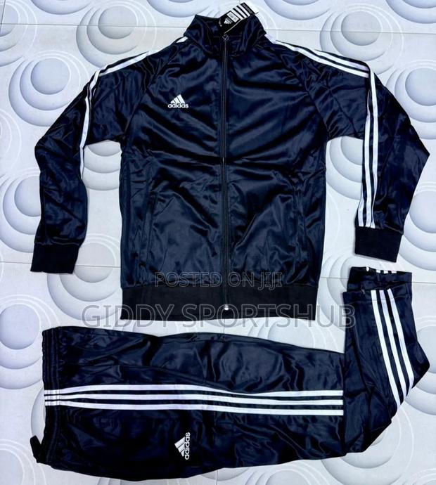 Dark Blue With White Lines Tracksuit