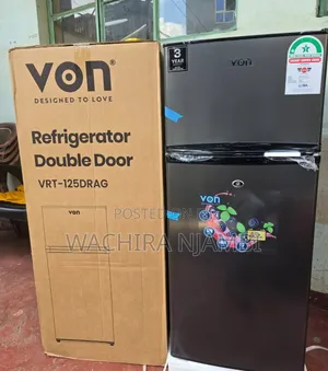Von Double Door Fridge 125litres