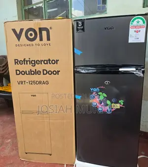 Von Double Door Fridge 125litres
