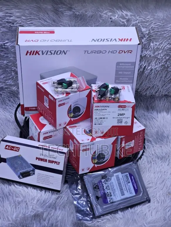 4 CCTV Cameras Smart Hybrid Colored Night Vision 2mp Kit With Audio