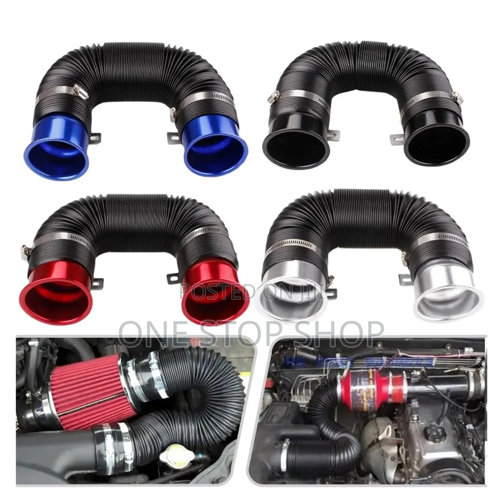 76mm Universal Engine Cold Air Intake Pipe Increase Air Flow to Engine