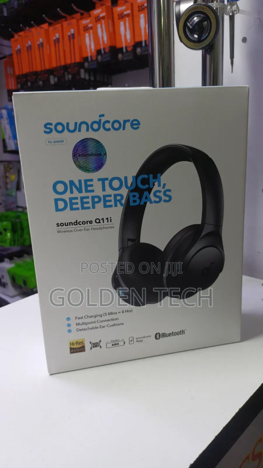 Anker Soundcore Q11i Wireless Over‐Ear Headphones – 60 H Playtime