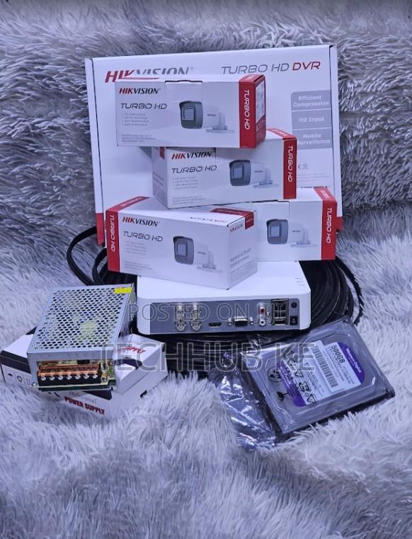 Hikvision 4 Camera CCTV Kit (With 500gb+50m Cable)
