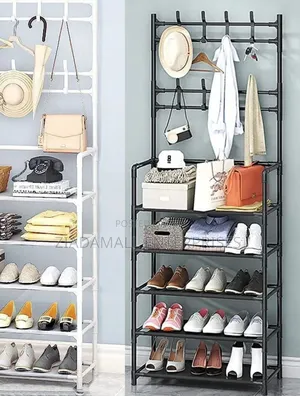 Shoe Rack With Hanger,Multi-Functional Shoe Rack With Coat Hanger