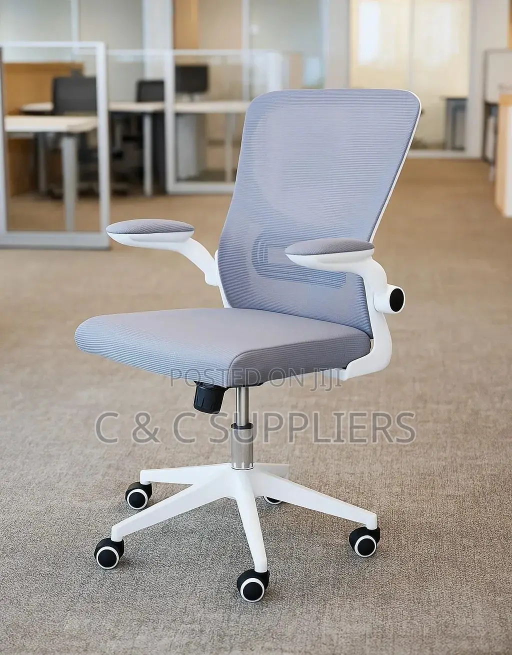 White Mid Back Mesh Chair