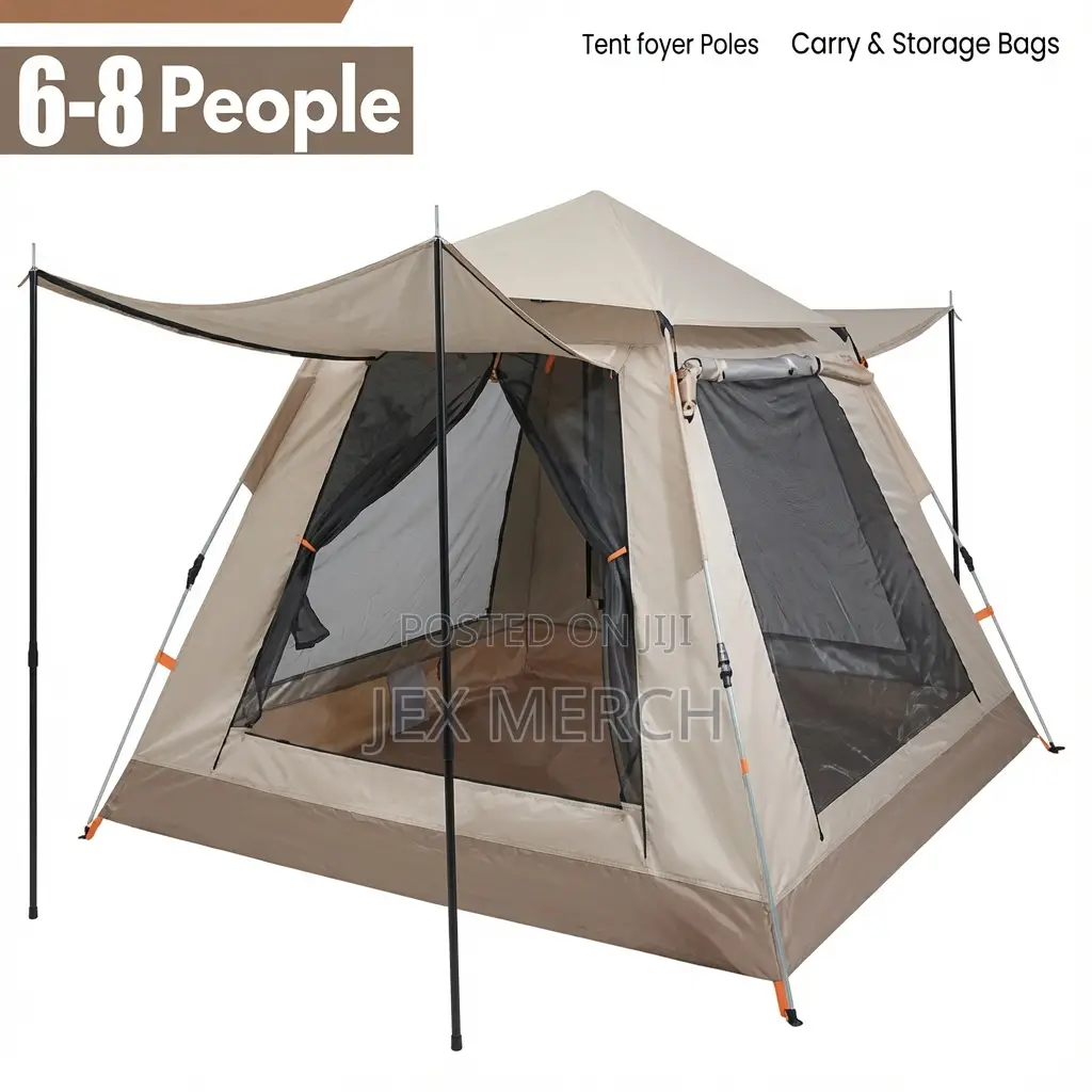 Large Capacity Camping Tent for 6-8 People