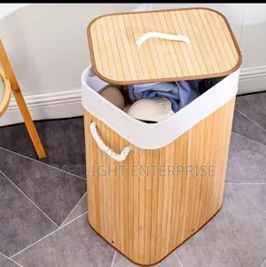 Foldable Large Capacity Wooden Laundry Basket