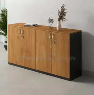 4-Door Credenza Multifunction Cabinet