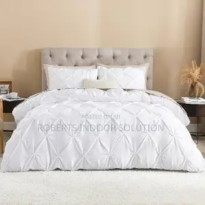 Comfort Pinch Pleat Cross Pintuck Duvet and Pillowcase Set