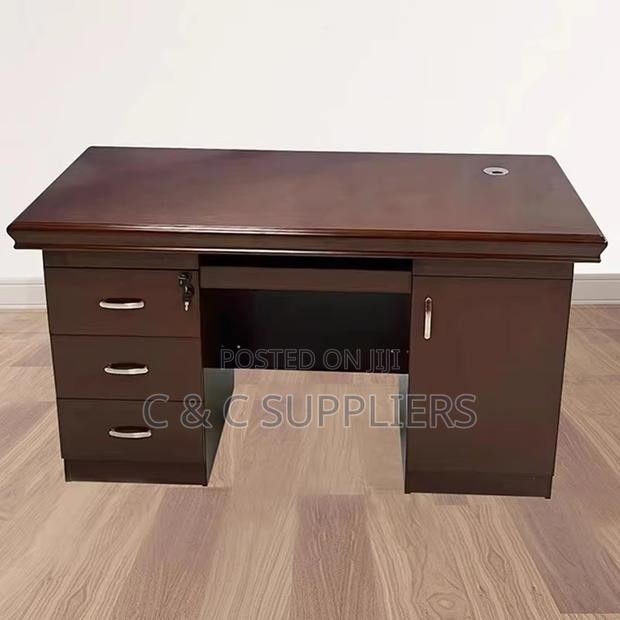 Executive Mahogany Desk With Drawers-120cm - thumbnail 2