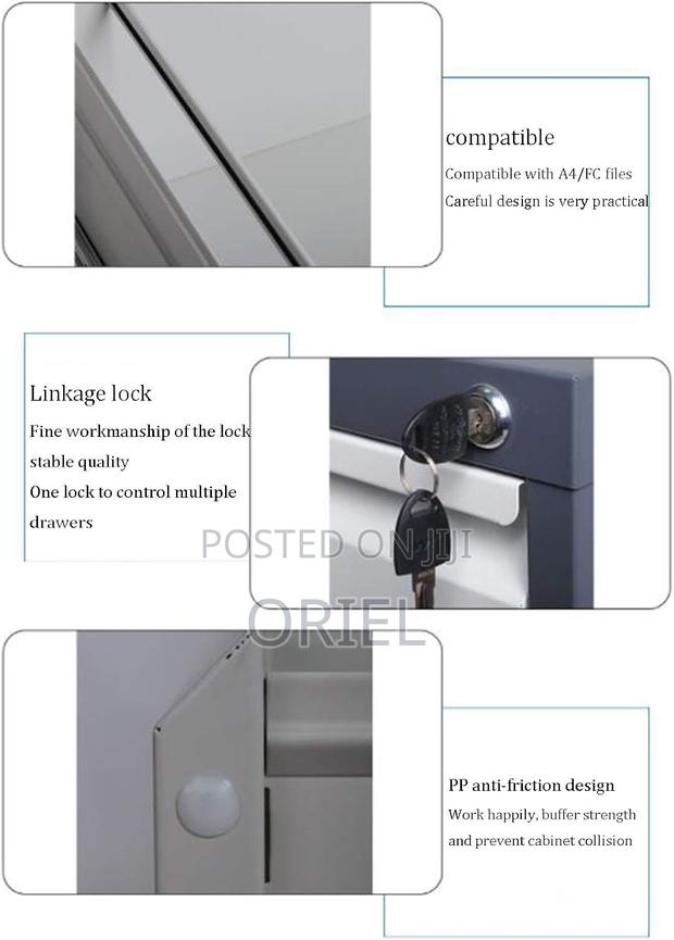 Office Cabinet : 4 Drawer File Cabinet With 4 Keys - thumbnail 8
