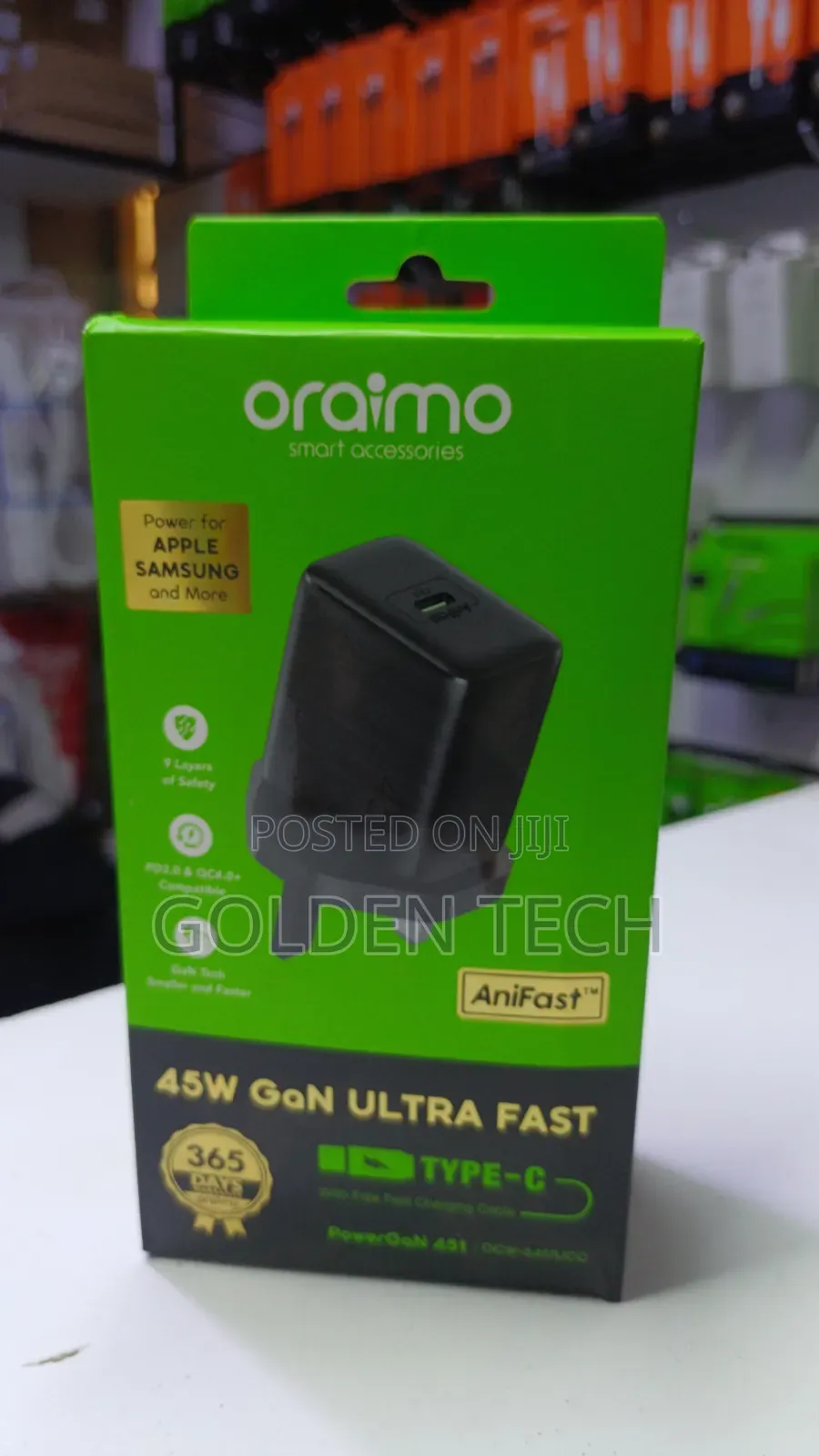 Oraimo Powergan 451 45w Gan Ultra Fast Wall Charger